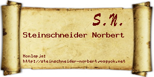 Steinschneider Norbert névjegykártya